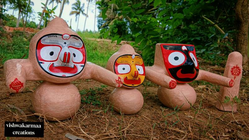 Puri Jagannath Temple Style - Saptabarana Chaturdha Murti | Handcrafted - Neem Wood - Image 2