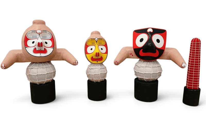 Puri Jagannath Temple Style - Saptabarana Chaturdha Murti | Handcrafted - Neem Wood
