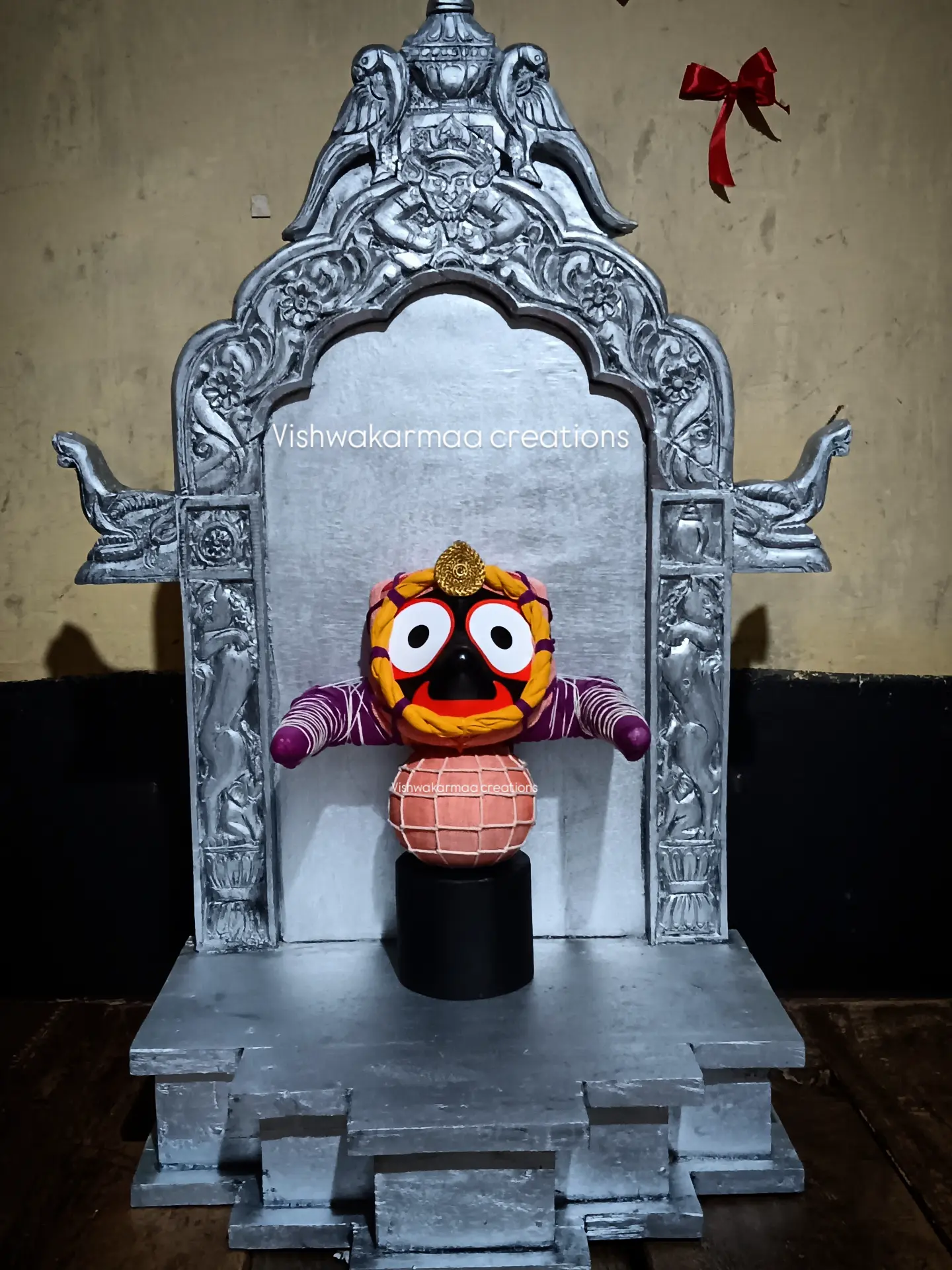 Jagannath Murti with Senapata Lagi, Wooden Prabha, Sunabesha - Image 3